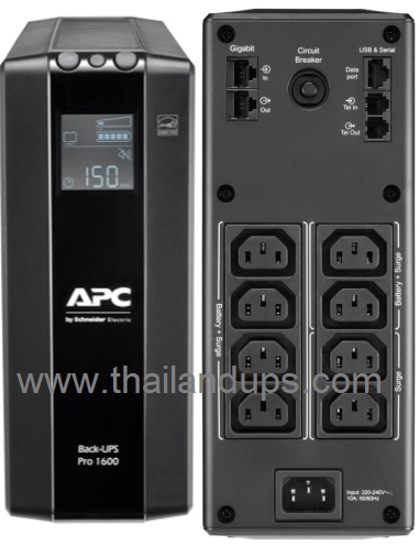 [br1600mi] - APC Back-UPS Pro, 1600VA/960W, Tower, 230V, 8x IEC C13 outlets, AVR, LCD, User Replaceable Battery